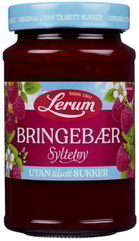 Bringebærsyltetøy u/Sukker 435g Lerum
