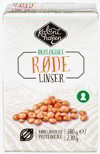 Røde Linser Øko 380g Kolonihagen