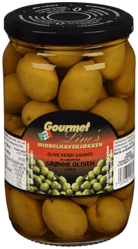 Gourmet Line Grønne Oliven 650g