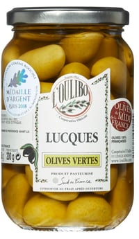 Oliven Grønne Naturell 380g Lucques