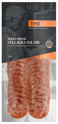 Tind Salami Vellagret Skivet 100g