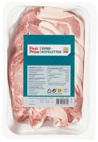 Svinekoteletter Ca1,3kg First Price
