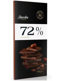 Sjokolade Mørk 72% 100g Jacobs Utvalgte