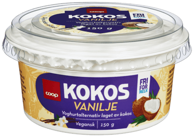 Coop Kokos Vanilje Yoghurtalternativ 150g