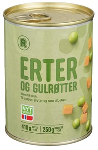 Erter & Gulrøtter 250 g