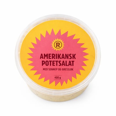 Amerikansk potetsalat med sennep og gressløk