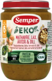 Havre&Laks m/Erter 6mnd 190g Semper