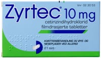 Zyrtec Allergitabletter 21stk 10mg