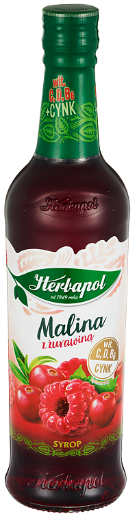 Saft Herbapol m/Bringebær og Tranebær 420ml