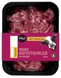 Storfe Biffstrimler 300g Folkets