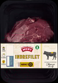 Storfe Indrefilet skivet Ca350g Meny