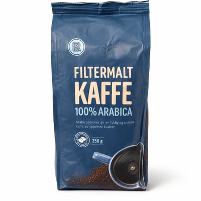 Filtermalt kaffe 100% Arabica