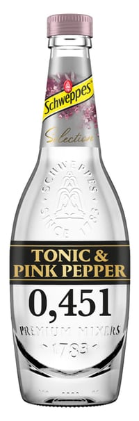 Tonic Water Pink Pepper 0,45l flaske Schweppes