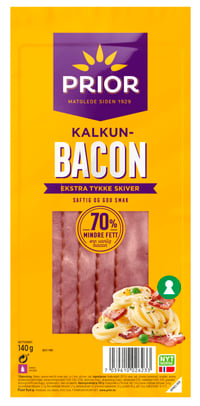 Kalkunbacon skivet 140g Prior