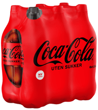 Coca-Cola Uten Sukker 6stk x 1,5l, 9l