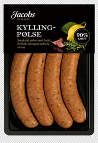 Kyllingpølse Sitron&Estragon 260g Idsøe/Jacobs