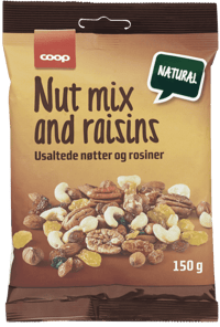 Coop Nøttemix & Rosiner Naturell 150g