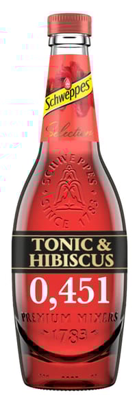 Tonic Water Hibiscus 0,45l flaske Schweppes