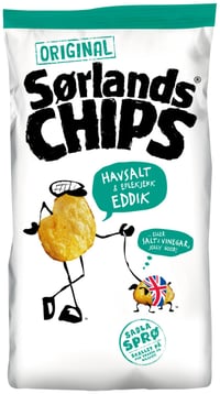 Sørlandschips Havsalt&Eplekjekk Eddik 200g