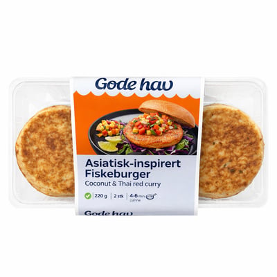 Asiatisk-inspirert Fiskeburger Coconut & Thai red curry