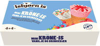 Mini Krone-is Vanilje og Bringebær
