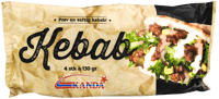 Kanda Kebab Porsjon 4stk x 130g
