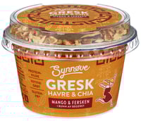 Yoghurt Gresk Duo Mango,Fersken&Pekan 158g Synnøve