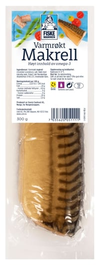 Makrell Varmrøkt 300g Fiskemannen