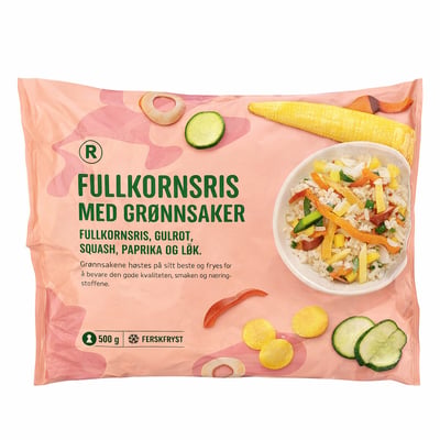 Fullkornsris med grønnsaker