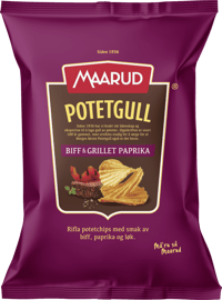 Maarud Potetgull Biff & Grillet Paprika 200g
