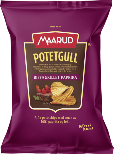 Maarud Potetgull Biff & Grillet Paprika 200g