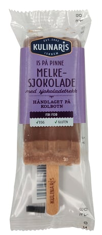 Melkesjokolade Pinneis m/Sjokoladetrekk 75ml Kulinaris