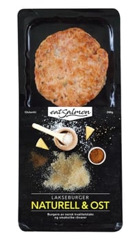 Lakseburger Naturell m/Ost 260g Eatsalmon