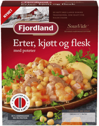Fjordland Erter Kjøtt og Flesk 480g