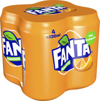 Fanta Orange 0,33lx4 boks