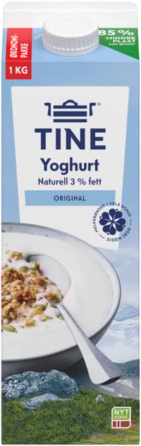 Yoghurt Naturell 1000g Tine
