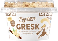 Yoghurt Gresk Duo Vanilje&Granola 165g