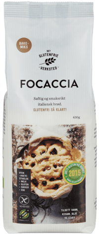 Det Glutenfrie Verksted Bakemikser Focaccia 430g