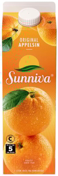 Appelsinjuice 1l Sunniva