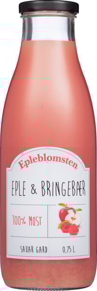 Eplemost Eple&Bringebær 0,75l Epleblomsten