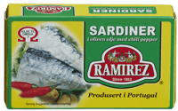 Ramirez Sardiner i oilvenolje med Chilipepper 120g