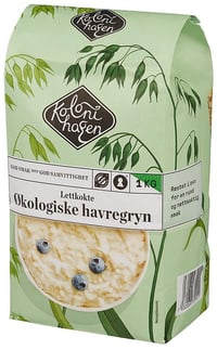 Lettkokte Havregryn Økologisk, 1 kg