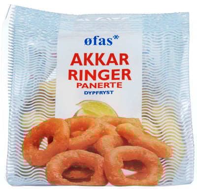 Akkarringer Panert Stå pose 400g Øfas