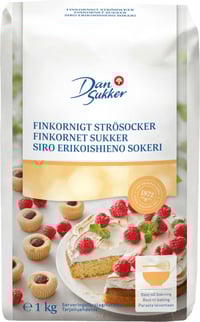 Sukker Finkornet 1kg Dansukker