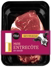 Storfe Entrecote skivet Ca350g Folkets