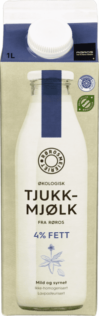 Rørosmeieriet Tjukkmjølk fra Røros Økologisk 4% fett 1l