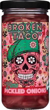 Pickled Onions Raspberry Lime 226g Broken Taco