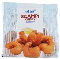 Scampi Crispy Panert Stå pose 400g Øfas