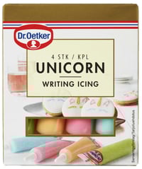 Dekor Skrift Unicorn 4tub Dr.Oetker