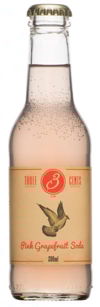Three Cents Pink Grapefruit Soda 24fl Á 20cl